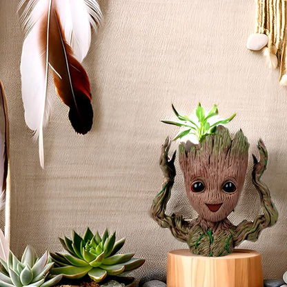 Cute Plant Pots, Smiley Planters for Indoor Plants and Succulents, with Drainage Hole, Mini Flowerpot Decor Idea for Kids Mother Lovers
