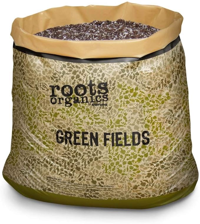 Roots Organics ROGF Green Fields Hydroponic Nutrient-Based Gardening Potting Soil for Plants, Flowers, and Outdoor Gardens, 1.5 Cu Ft (2 Pack)