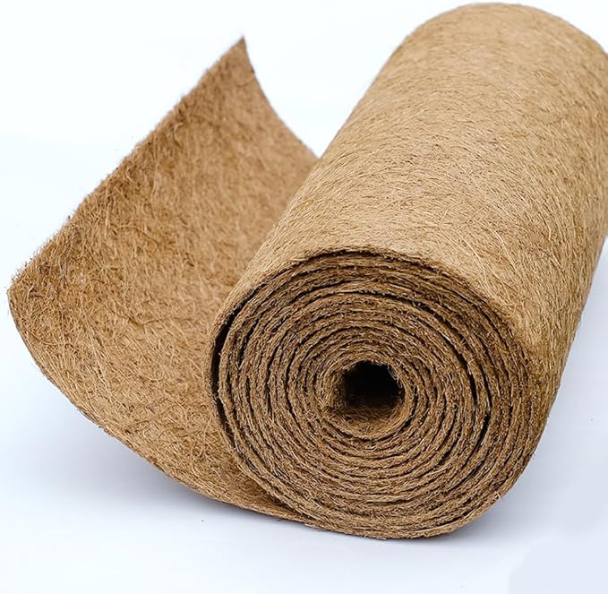 Coco Liner Roll, Yarrdfir 12x40 inch Natural Coconut Liners for Planter Flower Basket, Reptile Carpet, Natural Coconut Fiber mat, Garden Decoration, Animal pet pad