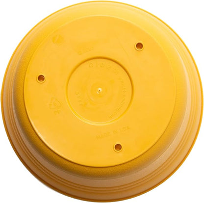 Bloem Saturn Round Planter with Saucer Tray: 12" - Earthy Yellow - Durable Plastic Pot, Matte Finish, Removable Saucer, for Indoor & Outdoor Use, Gardening, 3 Gallon Capacity