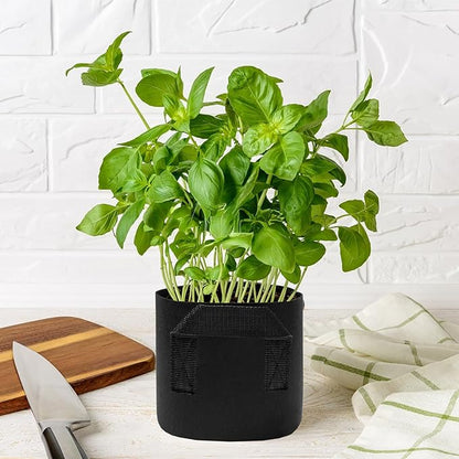 Eunika 6 Pack Lily Plant Pots for Pond, 1 Gallon Nonwoven Plant Fabric Pots with Handles Breathable Felt Aquatic Plant Pots Reusable Plant Grow Bags for Potato, Bog Plant, Water Lily, Lotus,Vegetables