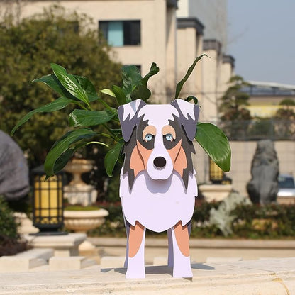 Australian Shepherd Gifts,Australian Shepherd Dog Planter Plant Pot,Cute Dog Flower Pots for Outdoor Garden Decoration,Birthday Gifts for Women,Office Home Decor Small Australian Shepherd