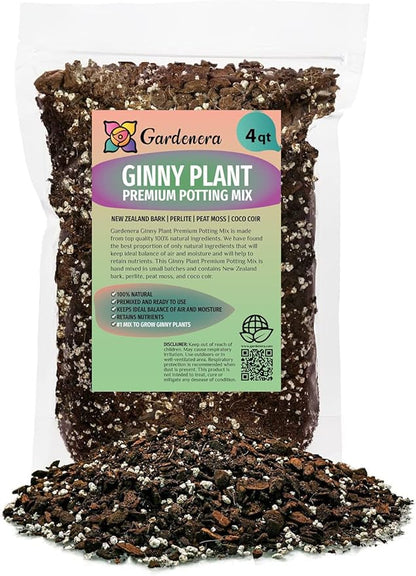 GARDENERA Monstera Ginny Soil Blend - Designed to Meet The Unique Needs of Your Plant - 4 Quart