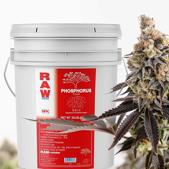 RAW Phosphorus 25lb - High-Performance Plant Booster for Flowering and Root Development - Indoor, Outdoor, Hydroponic Use