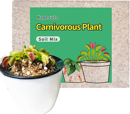 Carnivorous Plant Soil Mix 3 Qts, Include Perlite and Sphagnum Moss Debris, Great Potting Soil for Venus Fly Traps, Pitcher Plants, Sundews