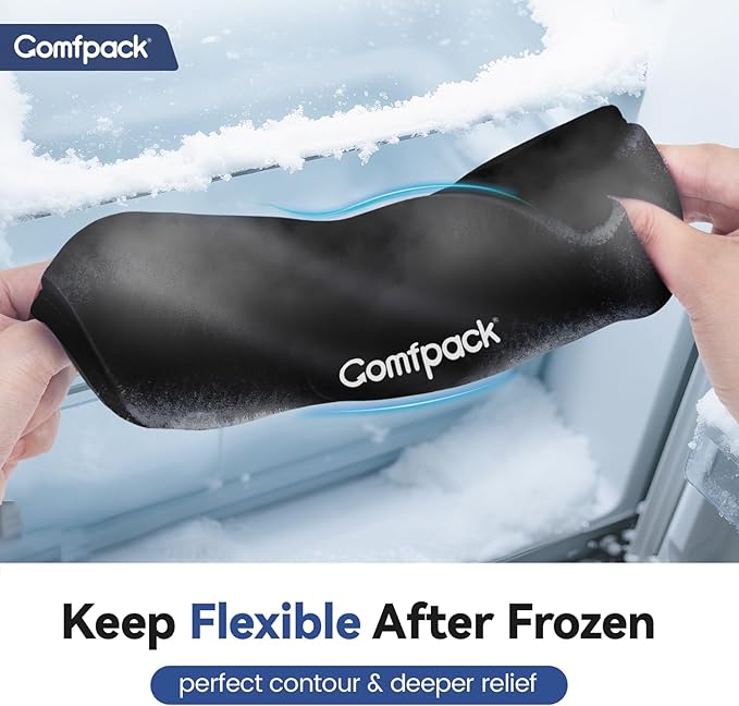 Neck Ice Pack Wrap, Cervical Ice Pack, Flexible Gel Ice Pack for Neck, Hot & Cold Compress Cold Pack for Injuries, Sore Neck, Tonsillectomy, Thyroidectomy, Surgery Recovery, Office Pressure