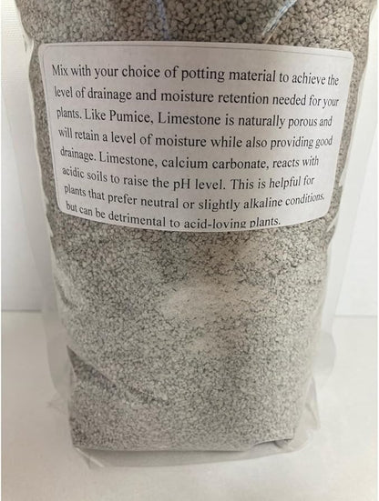 CactiCal Limestone - Crushed Calcium Carbonate - Cactus Soil - Drainage Bonsai Succulents - Pumice Alternative (18 Pound)
