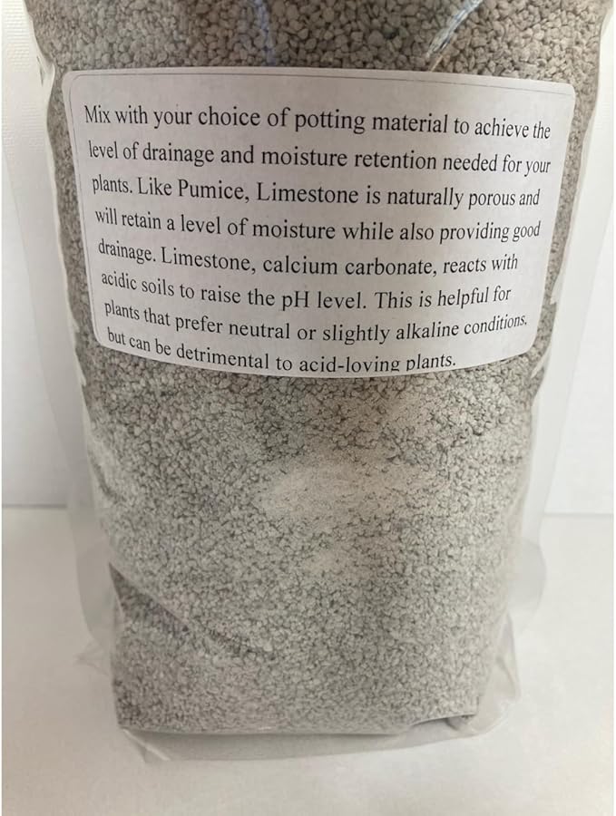 CactiCal Limestone 12oz Starter Size - Crushed Calcium Carbonate - Cactus Soil - Drainage Bonsai Succulents - Pumice Alternative (Granule, 12, Ounce)