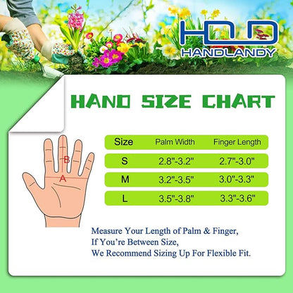 HANDLANDY Long Gardening Gloves for Men & Women, Thorn Proof Rose Pruning Gloves Leather Gauntlets Garden Glove Yard Work Glove (Small, Grey)