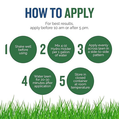 Turf Titan Hydro Holder Wetting Agent - Suspends Moisture in Your Grass Soil, Improves Water Drainage & Nutrient Uptake in Your Turf Grass, Promoting Healthy Soil - 1 Gallon