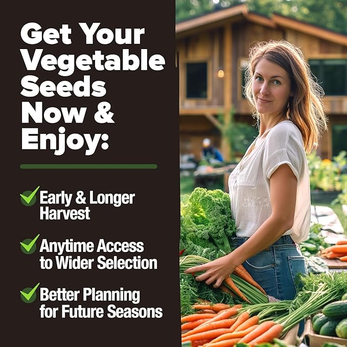 HOME GROWN 12 Winter Vegetable Seeds Heirloom,Fall & Winter Vegetable Seeds for Planting Home Garden: Bean, Beet, Broccoli, Cabbage, Carrot, Cauliflower, Kale,Parsnip,Squash,Chard & More