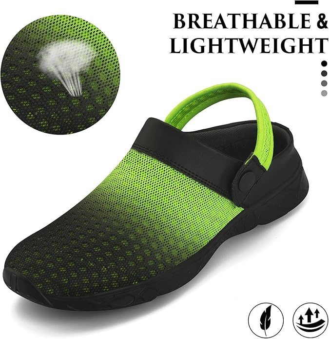SAGUARO Men's Women's Quick Dry Garden Shoes Lightweight Breathable Gardening Clog Water Shoes Mesh Sandals for Sports Outdoor Beach Pool Exercise