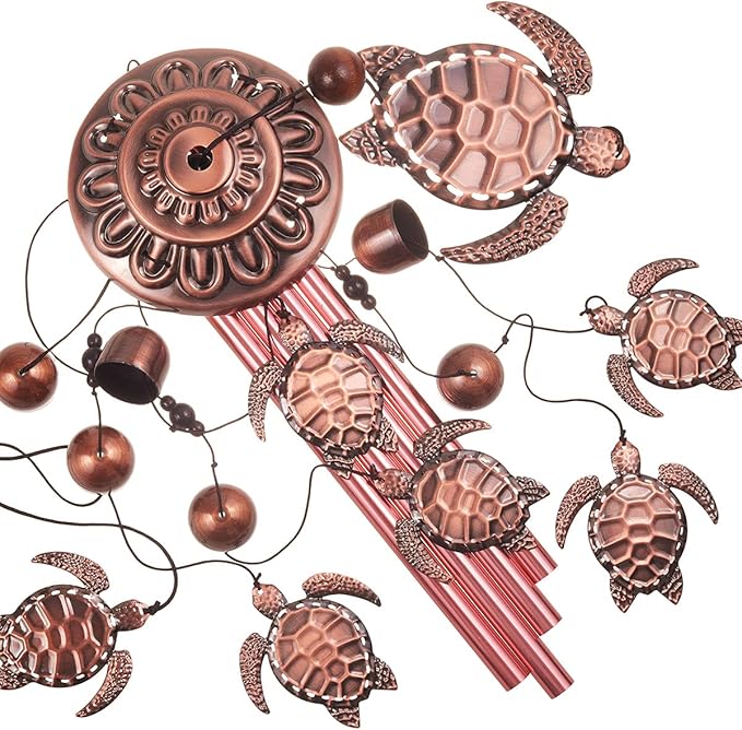 Solawindchime Outdoor Sea Turtle Wind Chimes, Turtle Memorial Wind Chimes, Gift Wind Chime, Sea Turtle Wind Bell, Gifts for Women, for Home, Garden, Indoor, Outdoor Decoration, Garden Wind Chime