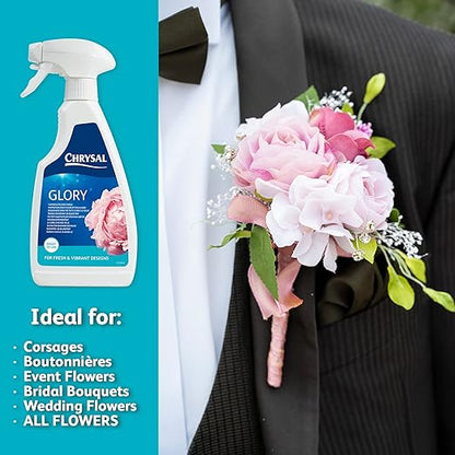 Chrysal Glory Flower and Foliage Finish — Floral Supplies for Fresh Flowers — Spray for Fresh Cut Flower Arrangements — Cut Flower Preservative Spray — Ideal Florist Supplies