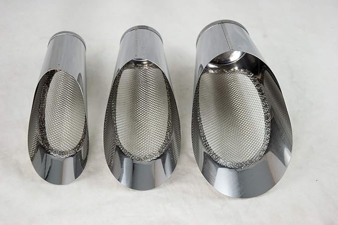 3 Pcs Set Japanese Stainless Bonsai Soil Scoop w/Mesh - Potting & Mixing Tool (U-4)