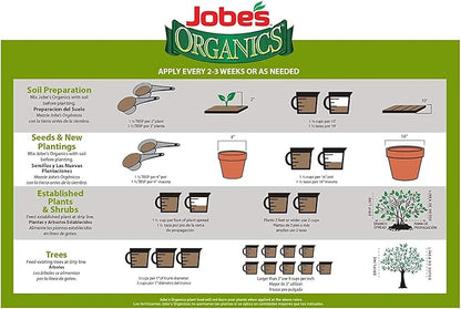 Jobe’s Organics 09526 Organic All Purpose Granular Fertilizer 4-4-4, 4 lb (Тwo Рack)