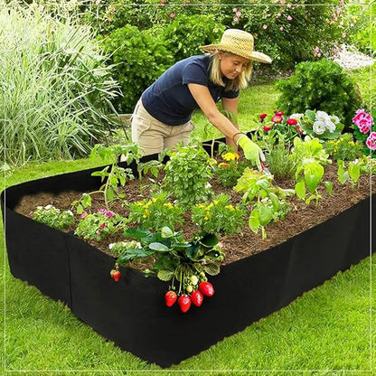 Fabric Raised Garden Bed, 128 Gallon 3 Grids Rectangle Garden Grow Bags, 3x6 FT Breathable Planter Raised Beds for Growing Vegetables Flowers Herb, Raised Planters for Outdoor Plants