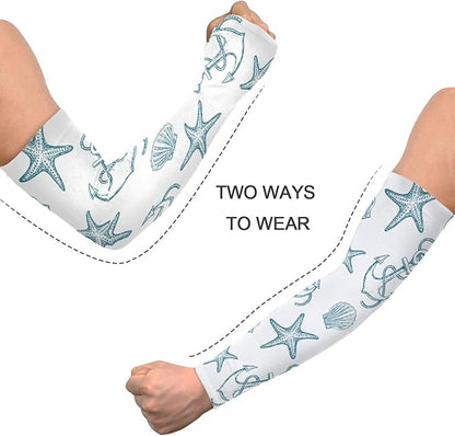 Wamika Gardening Sleeves Spring Globe Daisy Flowers Farm Sun Protective Arm Sleeves with Tumb Hole