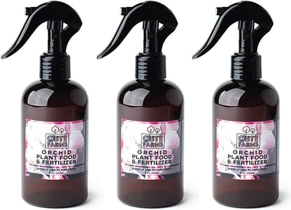 Cute Farms Orchid Plant Food Fertilizer Mist (Three - 8 oz. Spray Bottles)