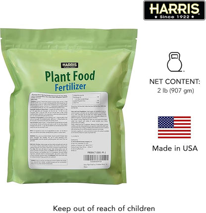 Harris Premium Plant Food Fertilizer, Promotes Vigorous Growth of Indoor and Outdoor Plants, 2lb