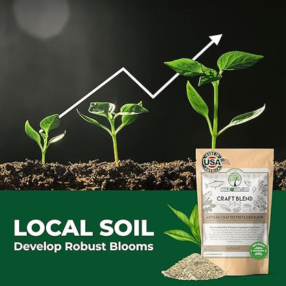 BuildASoil Fertilizer for Vegetable Garden and Ogranic Plant Food | Hand-Crafted Organic Fertilizer with 15 Premium Ingredients | Ensures Larger Plants and More Fragrant Flowers (44 LB - Large Bag)