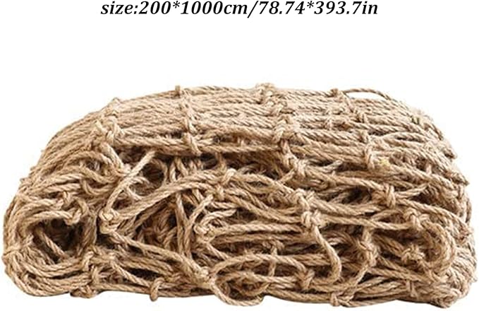 Garden Plant Climbing Net, Jute Plant Support Netting Jute Garden Netting for Plants Natural Garden Trellis Twine Net for Pea Bean Climbing Vegetable 79x394 in