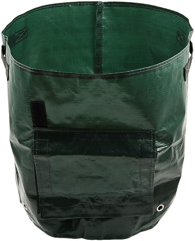 TianMai Potato Grow Bag 2 Pack 7 Gallon Garden Vegetables PE Planting Container Bag with Flap and Handles Heavy Duty Suitable Patio Recycled Home Garden Supplies