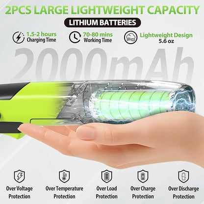 3-in-1 Cordless Hedge Trimmer: 13ft Reach & Adjustable Pole Hedge Trimmer - Lightweight with Dual Batteries - Grass Shears for Women Seniors - Garden Lawn Shrub Pruning Tool