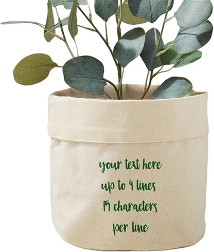 Personalization Universe Write Your Own Personalized Canvas Flower Planter- 7" x 7"