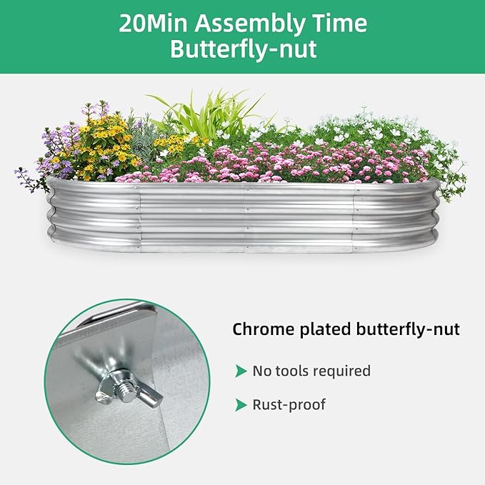 Raised Garden Bed (1, 4×2×1ft)