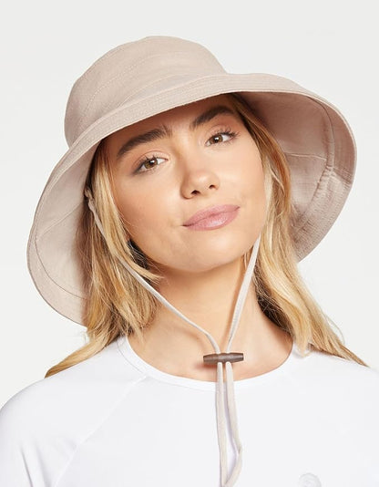 Solbari Women's Holiday Sun Hat UPF 50+ Packable UV Sun Protection Hat with Full Coverage Brim, Reversible, Adjustable Fit