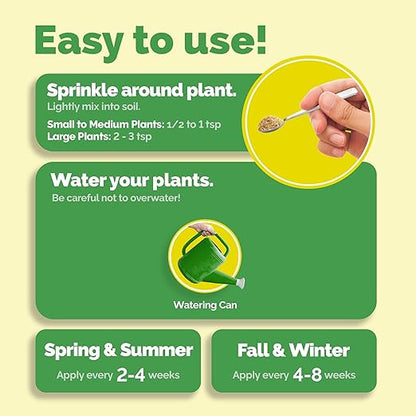 Organic Lemon Tree Fertilizer, Slow Release Dry Granular Fertilizer for Lemon and Citrus Trees 6 oz (6 Ounces)