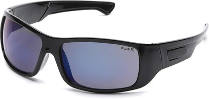 Pyramex Furix Safety Glasses Black Frame Clear Anti-Fog Lens