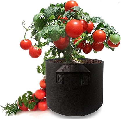 3 pcs 7 Gallons Nonwoven Plant Grow Bags with Handles, Heavy Duty and Best air permeablity for Flowers, Fruit Trees, Vegetables, Garden Plants
