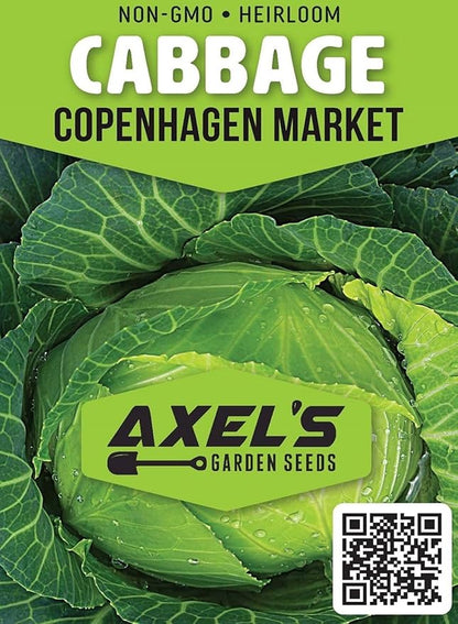 Cabbage Seeds for Planting - Plant & Grow Heirloom Cabbage Varieties Home Outdoor Garden – Easy Grow Planting Packet Instructions Included, Great Gardening Gift – 5 Packets of Each Variety
