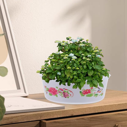 6pcs Hydroponic Planter Lotus Flower Pot 6.7 Inch Water Lily Narcissus Planting Bowls Plastic Flower Pot Plant Container Fish Bowl Plant Succulent Holder Pot