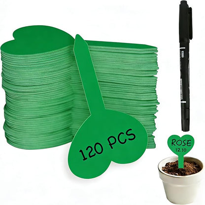 120PCS Plastic Plant Labels for Outdoor Garden Waterproof Garden Markers for Plants Outdoor Green Plant Labels for Seedlings Seed Markers Gifts for Gardeners Gardening Supplies