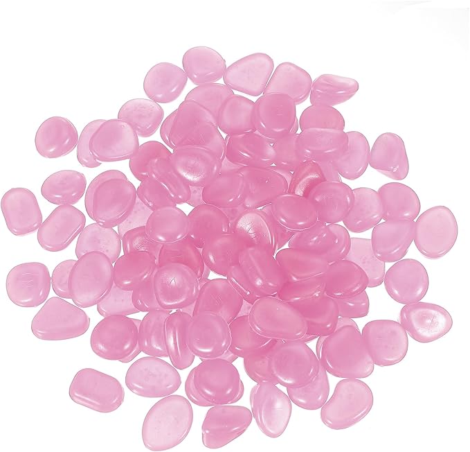 PATIKIL Glowing Stones, 300 Pcs Glow in The Dark Rocks for Indoor Outdoor Fish Tank Decorations Garden Yard Landscaping Gifts for Friends, Light Purple