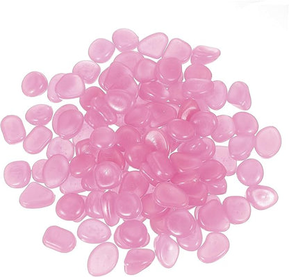 PATIKIL Glowing Stones, 300 Pcs Glow in The Dark Rocks for Indoor Outdoor Fish Tank Decorations Garden Yard Landscaping Gifts for Friends, Light Purple