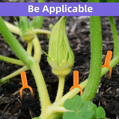 400pcs Plastic Gardening Plant Pin, Strawberry Support Pins Clip Watermelon Fork Farming Securing Garden Vines Fixing Clips Tool (2", 2.6")