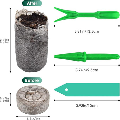 PACETAP 100 Pcs 40mm Peat Pellet Seed Starter Soil, Compressed Seed Fertilizer Nutrient Soil Block, Germination Seedling Pods for Growing Herbs, Plant, Flowers, Vegetables