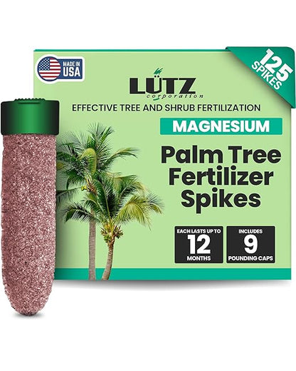 Magnesium Palm Tree Fertilizer Spikes, Pack of 125 - Fertilizer Sticks & Plant Food Spikes for Palm Trees & Ferns - Contains Magnesium, Sulfur & Nitrogen, Essential Nutrients