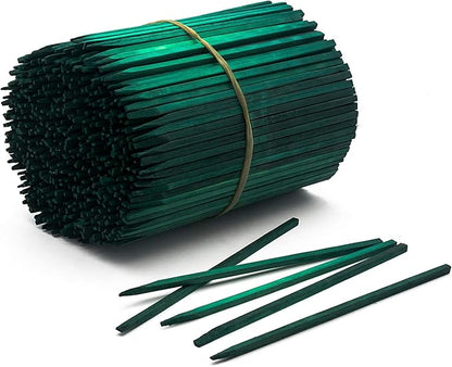 Royal Imports Green Wood Plant Stake, Floral Picks, Wooden Sign Posting Garden Sticks (Approx 100 Pcs) - 6 Inch