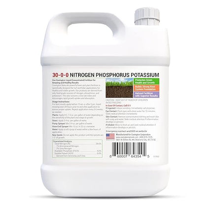 Covington 30-0-0 NPK Liquid Fertilizer (32oz) – High Nitrogen Low Salt Lawn Fertilizer Concentrate – All Purpose Liquid Formula for Lawns, Plants, Vegetable Gardens, for Any Turf & foliar Application