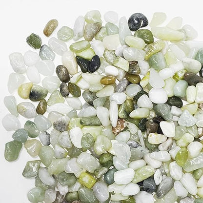 2.5LB Succulent and Cactus Pebbles, 1/5 Inch Jade Pebbles for Indoor Plants, Decorative Gravel for Vases, Bamboo, Succulent, Terrarium, Crafts, Cactus