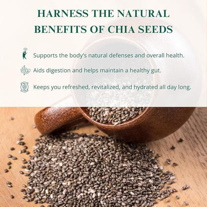 Nutriwish Raw Chia Seeds 250 g (8.8 oz) | Omega-3 Rich Superfood with Fibre, Antioxidants & Plant Protein | For Smoothies, Puddings, Baking & Healthy Vegan & Keto Diets