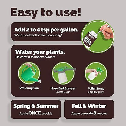 Worm Casting Tea - Concentrated Liquid Earthworm Tea for Plants, Bokashi and Compost Booster, 32 oz (1 Quart)