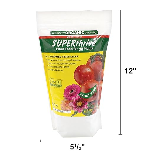 SUPERthrive Organic All-Purpose Plant Food, Solid Granular 4-4-4 (2 Pack)