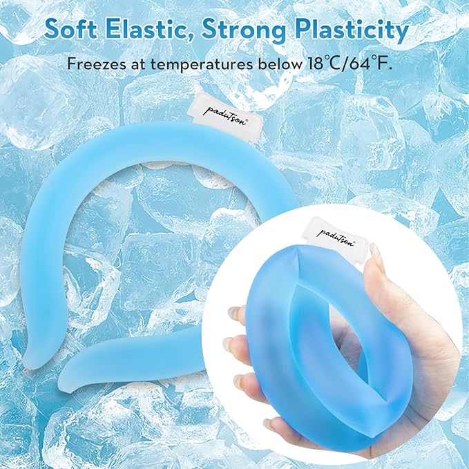 Neck CoolingTube, Reusable Ice Cooler Wearable Body CoolingProducts, Neck Coolers for Hot Weather