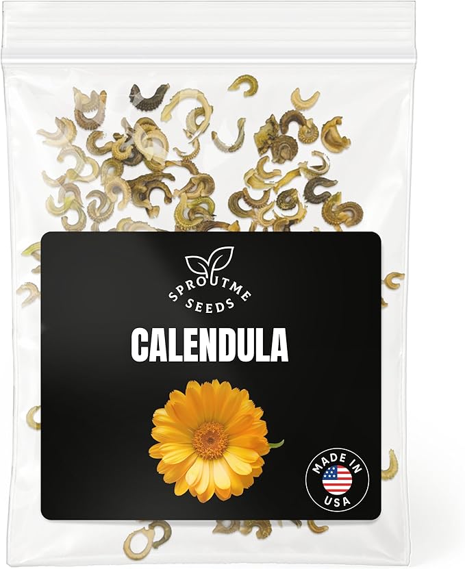 Calendula Pacific Beauty Seeds for Planting – 150+ Non-GMO Heirloom for Herbal & Skin Care Gardens, High Germination (Calendula officinalis)